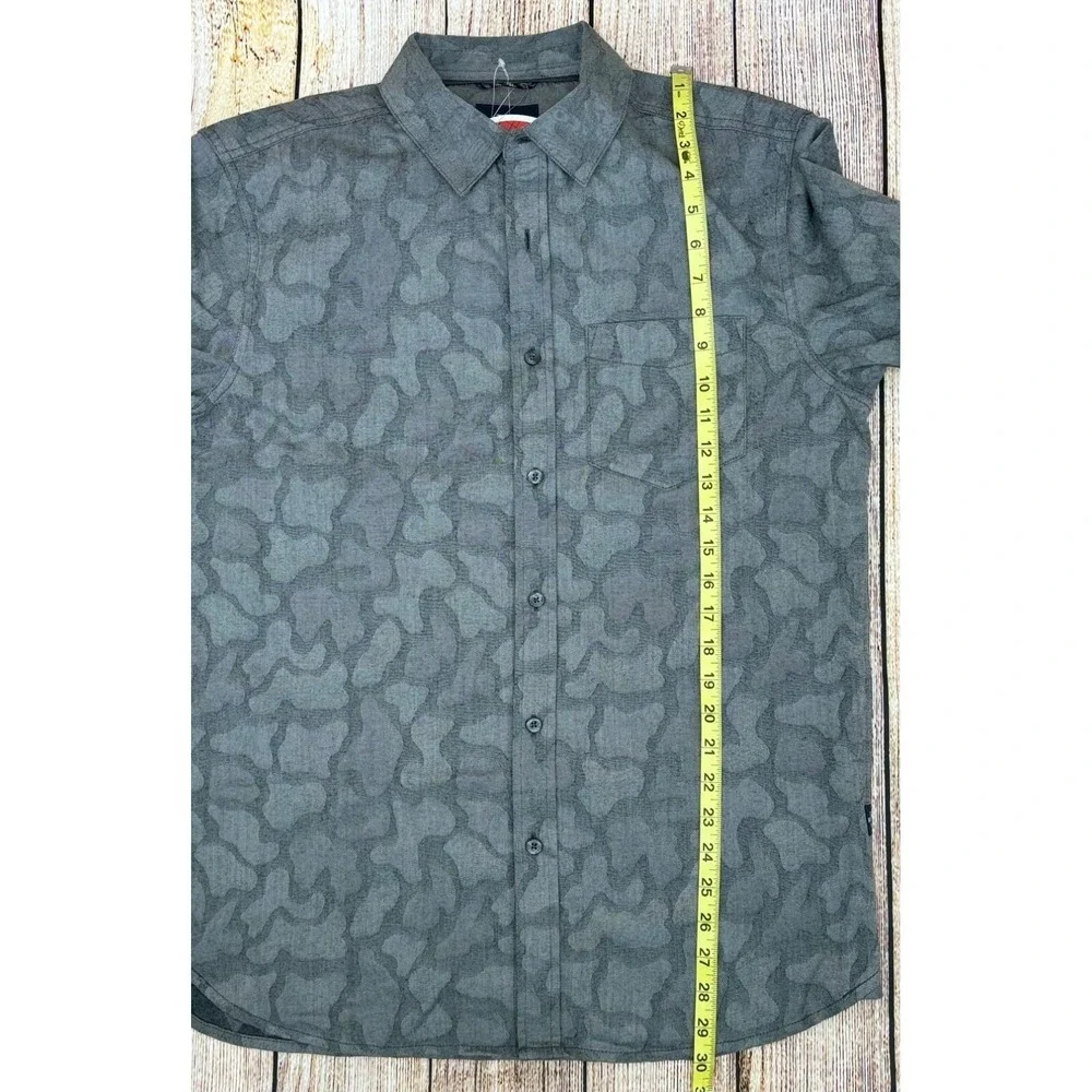 North Face Sub-Alpine Shirt Mens Medium Smoke Duck Camo Jacquard Long Sleeve NWT